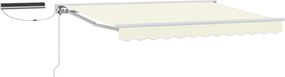 vidaXL Cort electric retractabil Crem 3,5 x 2,5 m