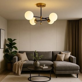 💡 Lustra LED 8316/4 – Stil Retro cu Accente Moderne