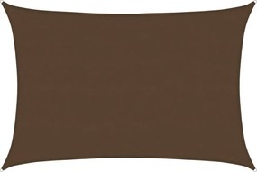 vidaXL Pânză parasolar, maro, 5x7 m, HDPE, 160 g/m²