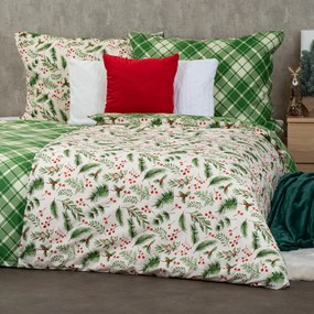 Lenjerie de pat din bumbac 4Home Scotch verde, 140 x 220 cm, 70 x 90 cm