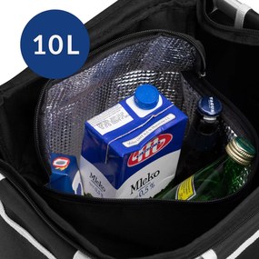 Deuba Coș de cumpărături cu roți - negru