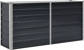 vidaXL Strat înălțat de grădină antracit 160x40x77 cm oțel galvanizat