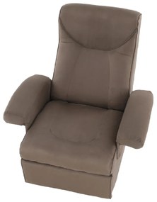Fotoliu relaxant, cu funcţie electrică de vibraţie, textil gri maronie, SUAREZ