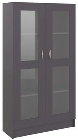 802761 vidaXL Dulap cu vitrină, gri, 82,5 x 30,5 x 150 cm, PAL