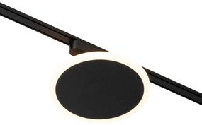 Spotlight modern negru pentru sistem de șine monofazat cu LED integrat - Magnetic Puk
