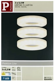 SET 3x plafonieră încastrată LED/5,5W BAGEL 230V Paulmann 92704