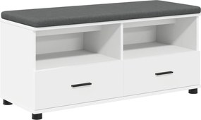 vidaXL Bancă pentru hol cu pernă cu sertar Alb 100 x 38 x 46 cm