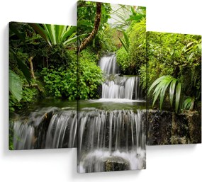 Tablou - Cascadă în pădurea tropicală (90x60 cm)