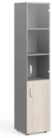 Dulap înalt Manager 39,9 x 42,2 x 196,5 cm, dreapta, salcâm deschis / gri