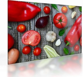 Tablou pe sticlă cu legume (70x50 cm)