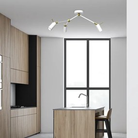 Spot IRIS 3xGU10/MR11/40W/230V alb/auriu