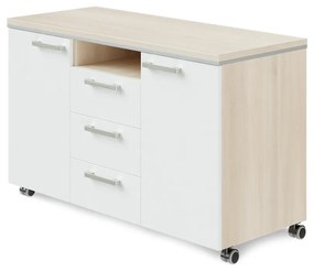 Container mobil TopOffice Premium 120 x 50,4 cm, salcâm deschis / alb
