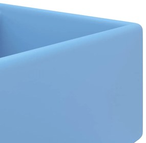 Chiuveta lux preaplin, bleu mat, 41x41 cm, ceramica, patrat matte light blue