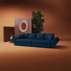 Canapea extensibilă dumonde cu ladă de depozitare si sezut confortabil din spuma high-density, Loana Enjoy Petrol 300x100 cm