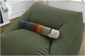 Fotoliu bean bag verde cu tapițerie din catifea reiată Lilibet – Bobochic Paris