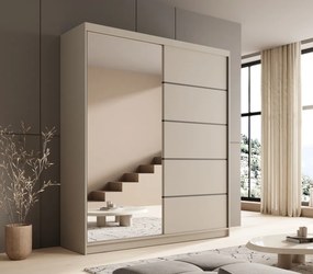 Dulap cu usi glisante si oglinda, 180x58x215 cm, Nico 180, ADRK Furniture (Culoare: Casmir / Casmir)