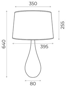 Veioza, lampa de masa din lemn design modern Tureen