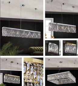 Lustra suspendata cristal Asfour design modern de lux Ring 50cm gold plated