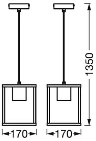 Lustră pe cablu Ledvance DECOR NAIROBI 1xE27/15W/230V