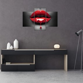 Tablou cu buze de femeie (90x60 cm)
