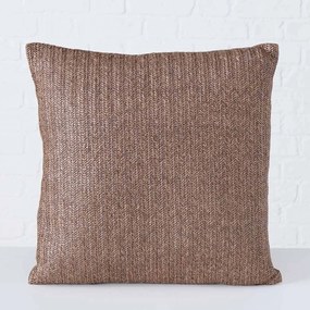 Perna decorativa Edith, 43x43 cm, cu fermoar, maro inchis