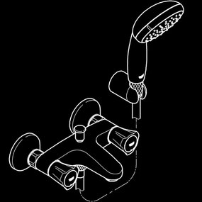 GROHE 2546010A - Baterie pentru cadă COSTA L DN 15, crom lucios