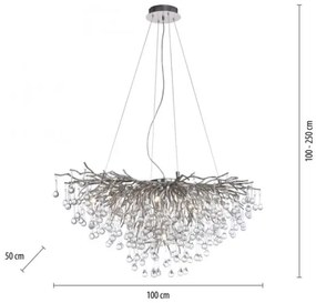 Lustră pe cablu ICICLE 10xG9/40W/230V Paul Neuhaus 2192-55