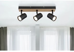 Spot ROBBY 3xGU10/35W/230V negru/maro Globo 57911-3BW