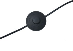 Vloerlamp hout met kap oranje een gouden binnenkant 50cm - Tripod Classic