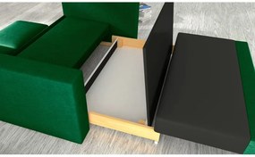 Canapea extensibila 2 locuri WAVE, verde inchis