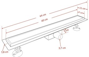 Scurgere de duș Linea, faianță 60