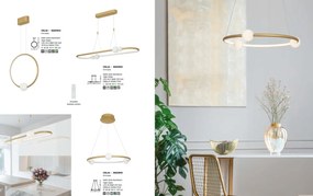 Lustra LED dimabila cu telecomanda design modern Celia auriu