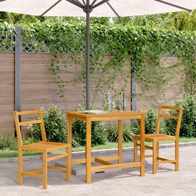 365854 vidaXL Set mobilier de balcon, 3 piese, lemn masiv de acacia