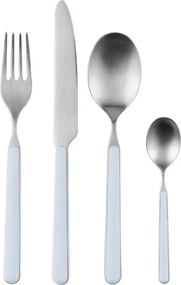 Tacâmuri albastru-deschis/argintii din oțel inoxidabil 4 buc. pentru 1 persoană Noli – noo.ma