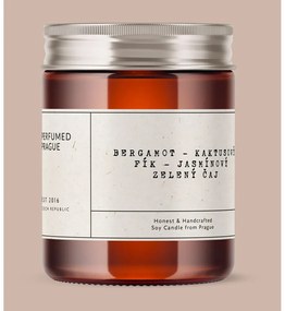 Lumânare parfumată din ceară de soia timp de ardere 40 h #46 Bergamot, Jasmine, Opuncia – Perfumed Prague