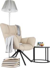 Scaun de design ţesătură bej, KOMODO
