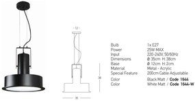 Lustra, Pendul design modern Single alb