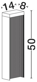 Stalp exterior H-50cm LED IP65 ALLEY