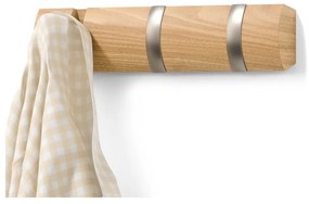 Cuier de perete în culoare naturală din lemn de plop Flip – Umbra