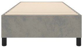 Cadru de pat box spring, gri deschis, 100x200 cm, catifea Gri deschis, 35 cm, 100 x 200 cm