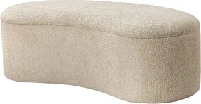 Bancheta tapitata cu spatiu de depozitare ELEMENTAL 120cm boucle champagne beige