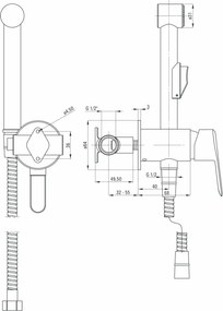 Arnika baterie de bideu cu montaj incastrat finisaj crom BQA034M