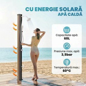 Outsunny Duș Exterior Ecologic cu Duș Portabil | Aosom Romania