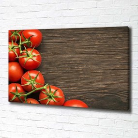 Tablou pe pânză Tomate pe lemn