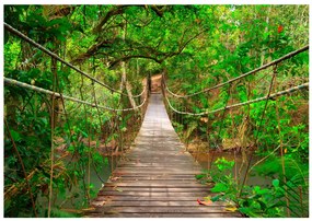 Fototapet - Bridge amid greenery