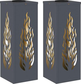 vidaXL Lumină LED Solară pentru Alei 2 pcs Antracit