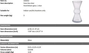 Vaza flori, Vas decorativ design LUX Axa clear