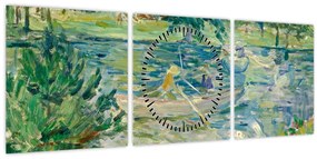 Tablou - Berthe Morisot, Girl in a Boat with Geese, reproducere (cu ceas) (90x30 cm)