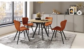 Masă de dining ARTUR, stejar craft/negru