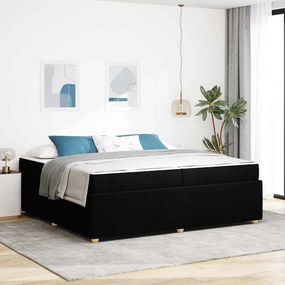 vidaXL Cadru de pat Altele Negru 200 x 200 cm țesătură